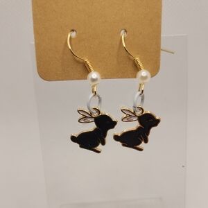 Black Bunny Earrings